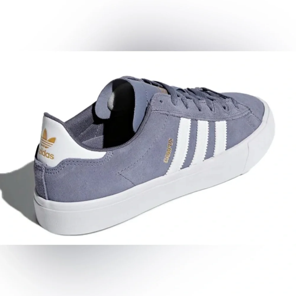 Adidas Men's Gray Blue and White Campus Sneakers Size 10.5